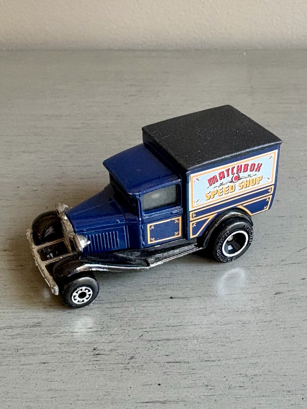 VINTAGE 1979 MATCHBOX SUPERFAST MODEL "A" FORD MATCHBOX SPEED SHOP BLUE